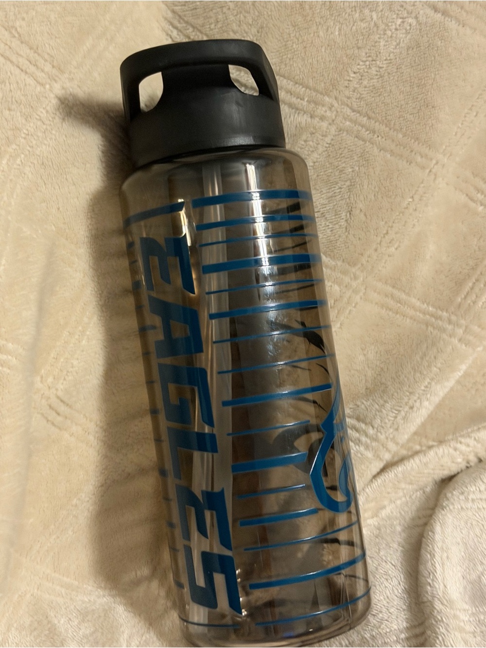 Official NFL Philadelphia Eagles Water Bottle - Clear with Green Graphics